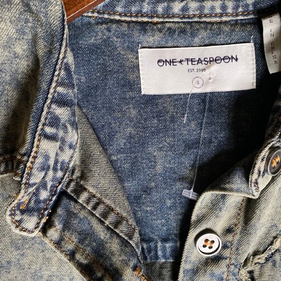 ONE TEASPOON Everyday Blue Classic Star Shirt (Size: S) NWOT - Picture 7 of 12